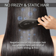 Procabello: Hair Straightening Brush Heated Ceramic Straightener Comb - Black