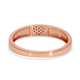 Personalised Engravable 9K Rose Gold Natural Pink Diamond Heart Band Ring
