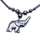 Hematite Elephant Necklace with Magnetic Lock 275.000  Ct.