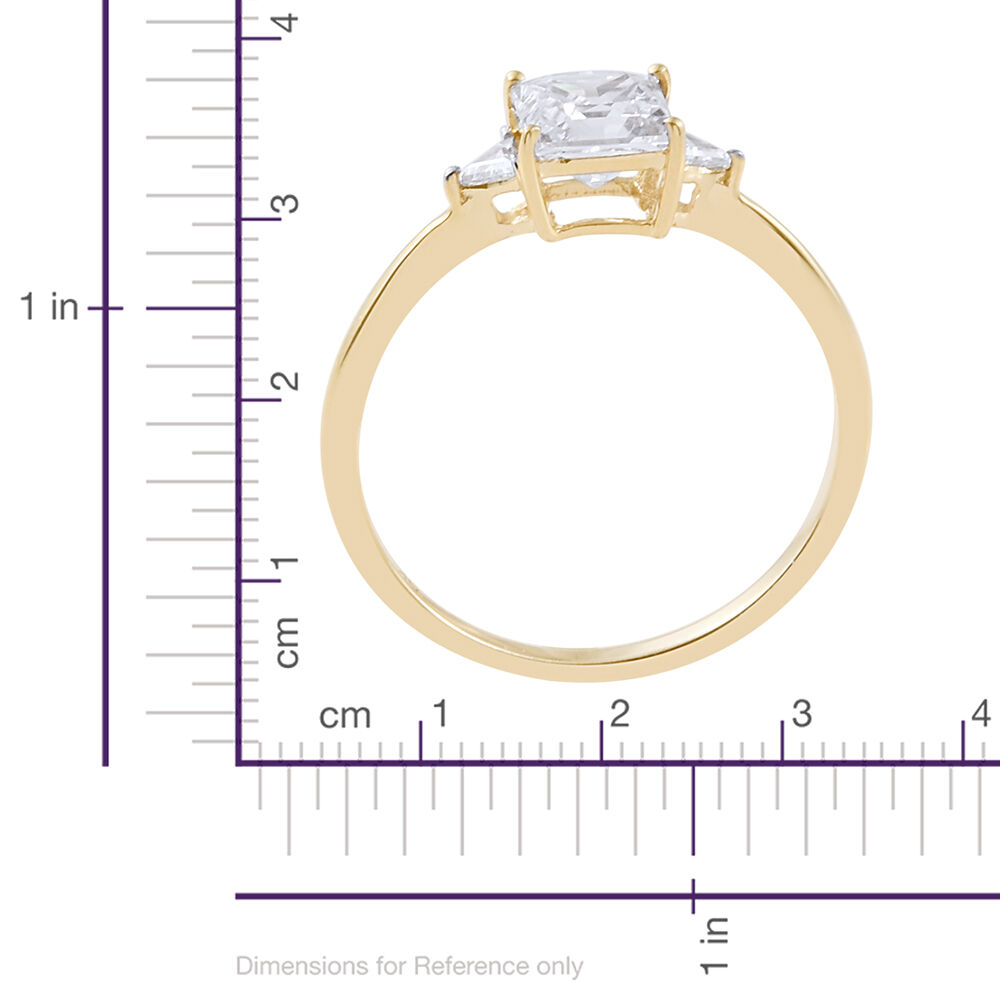 9K Y Gold (Princess Cut) Ring Made with Finest CZ