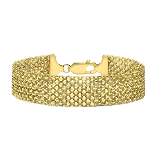 Close Out Deal Italian 9K Y Gold Bismark Bracelet (Size 8), Gold wt 9.50 Gms.
