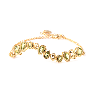 RACHEL GALLEY Misto Collection - Hebei Peridot Bracelet (Size 8) in Yellow Gold Overlay Sterling Sil