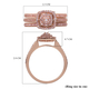 Set of 3 - 9K Rose Gold Pink Diamond (Rnd) Stacker Ring 0.50 Ct, Gold Wt 4.60 Gms.