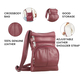 100% Genuine Leather Crossbody Bag with Adjustable Leather Shoulder Strap (Size 23x17 Cm) - Red