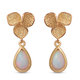 Ethiopian Welo Opal Dangling Earrings (With Push Back) in Yellow Gold Overlay Sterling Silver 1.10 C
