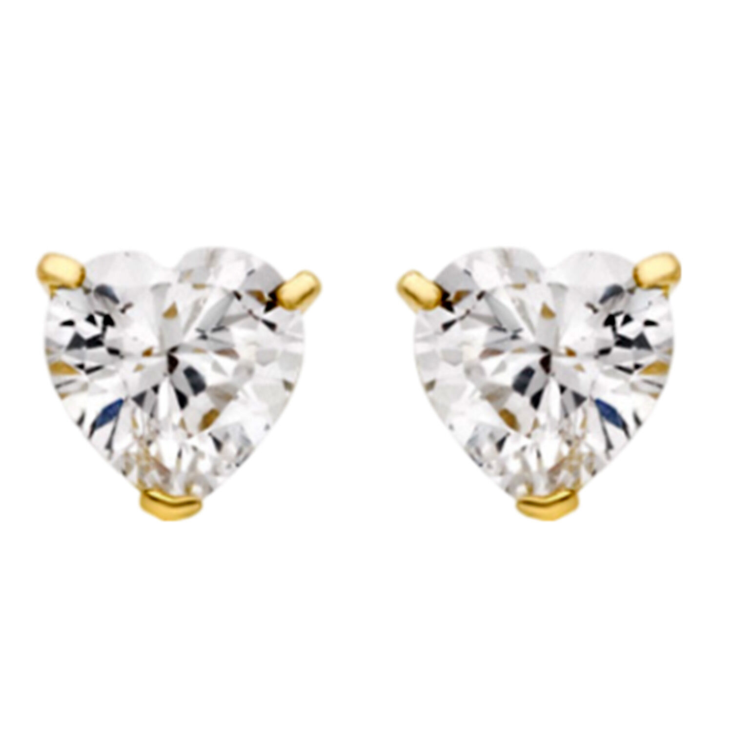 9K Yellow Gold  A   Cubic Zirconia  Earring 3.84 ct,  Gold Wt. 2.1 Gms  3.840  Ct.