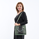 SENCILLEZ 100% Genuine Leather Croc Embossed Pattern Convertible Bag with Handle Scarf and Shoulder Strap (Size 28x10x24 Cm) - Green