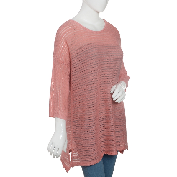 Close Out Deal 47% Cotton Pink Colour Knitted Apparel- XL