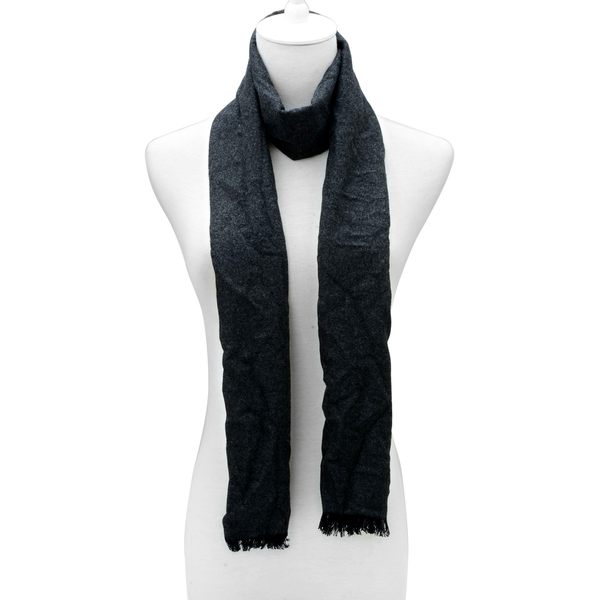 Black and Grey Colour Scarf (Size 30x180 Cm)
