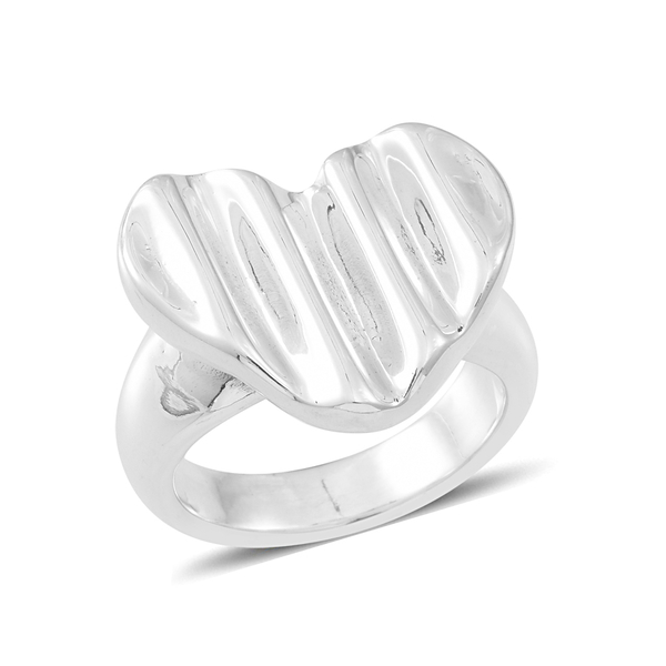 Thai Sterling Silver Heart Ring, Silver wt 4.40 Gms.