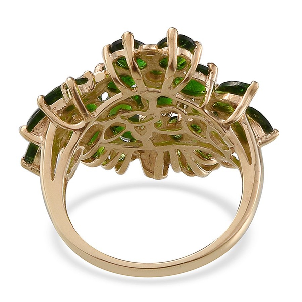 Chrome Diopside (Ovl) Ring in 14K Gold Overlay Sterling Silver 5.750 Ct.