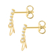 9K Yellow Gold   Cubic Zirconia  Earring 0.10 ct,  Gold Wt. 0.97 Gms  0.100  Ct.