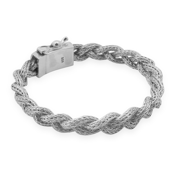 Royal Bali Collection Sterling Silver Rope Bracelet (Size 7.5), Silver wt 26.92 Gms.