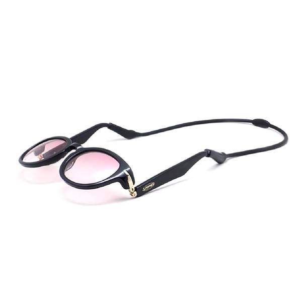 Loopies Round Polarized Folding Sunglasses in Black