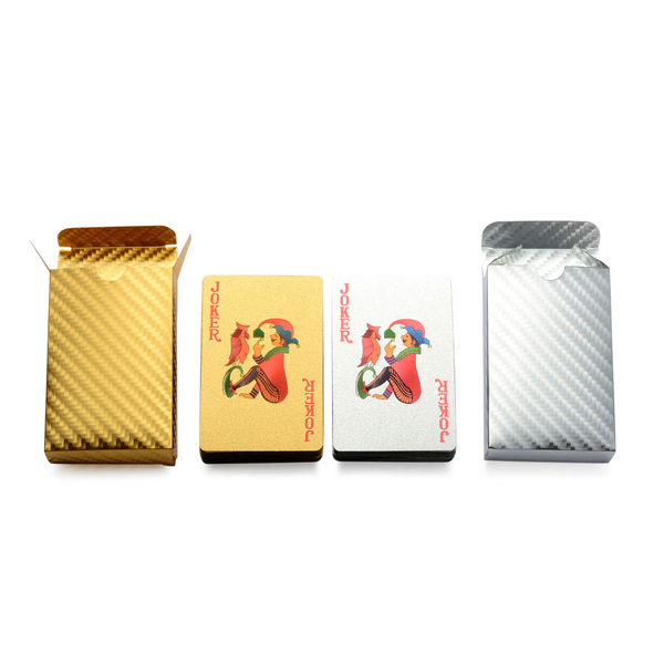 Set of 2 - Gold and Silver Colour Playing Card Sets