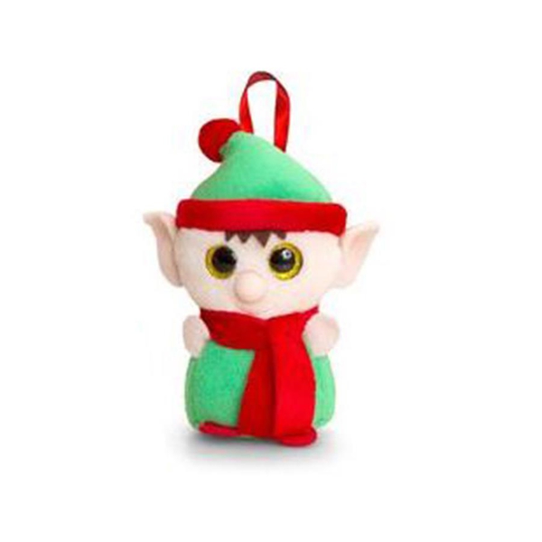 Keel Toys - Green, Red and Light Peach Colour Elf Toy (Size 10 Cm)