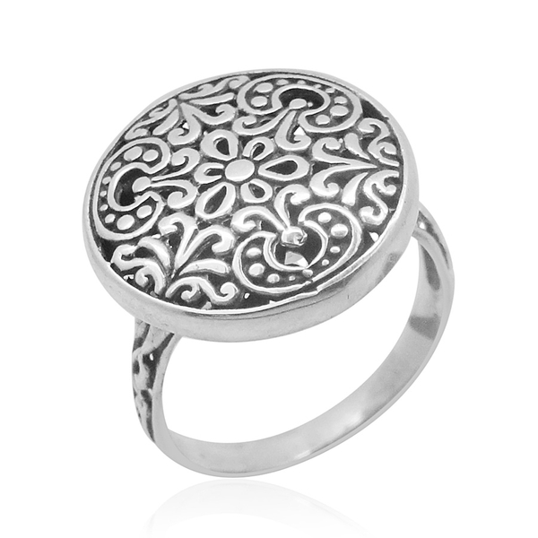 Royal Bali Collection Sterling Silver Floral Ring, Silver wt 4.77 Gms.