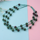 Ruby Zoisite, Green Howlite Beads Necklace (Size - 20) in Rhodium Overlay Sterling Silver 250.00 Ct .