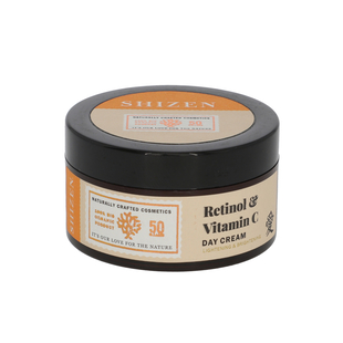 SHIZEN: Retinol & Vitamin C Day Cream - Brightening Face Cream/ No Parabens 100% Organic - 50 Gms.