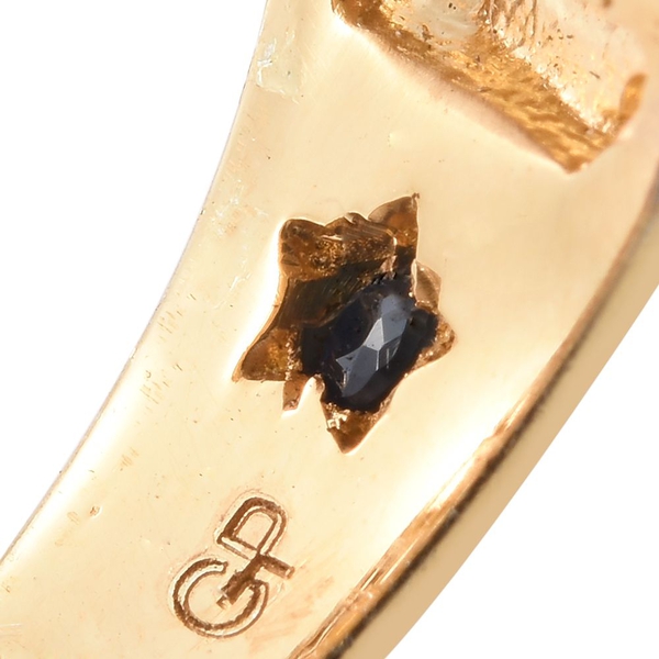 GP Green Amethyst (Sqr), Rhodolite Garnet, Kanchanaburi Blue Sapphire and Natural Cambodian Zircon Ring in 14K Gold Overlay Sterling Silver 10.455 Ct.