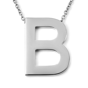 Initial B Necklace (Size - 20) in Stainless Steel