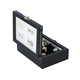 Black Colour Jewellery Box with Photo Frame on Top, Mirror Inside and Latch Clip (16x11x5cm)