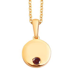 Mozambique Garnet Pendant with Chain (Size 18) in Gold Overlay Sterling Silver