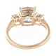 Lustro Stella 9K Yellow Gold Ring Made with Finest CZ 5.60 Ct.