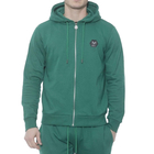 19V69 ITALIA by Alessandro Versace Hooded Zip Front Sweatshirt (Size M) - Green