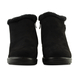 Suedette Warm Lined Ankle Boots with Button Details (Size 4) - Black