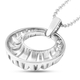 RACHEL GALLEY Infinite Collection- Pendant with Chain (Size 30) in Rhodium Overlay Sterling Silver, Silver Wt. 15.70 Gms.