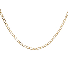 Yellow Gold Overlay Sterling Silver Open Link Chain (Size - 24) with Lobster Lock