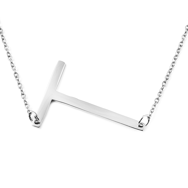 Inital T Necklace (Size - 20) in Stainless Steel
