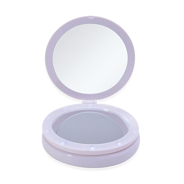 White Colour Cosmetic LED Mirror (Size 35x16.8x13 Cm) 5 x mag.