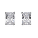 ELANZA Swiss Star Simulated Diamond Solitaire Earrings (with Push Back) in Rhodium Overlay Sterling 