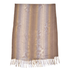 Hong Kong Close Out-Zigzag Pattern Long Scarf (Size 184x70 Cm) - Beige