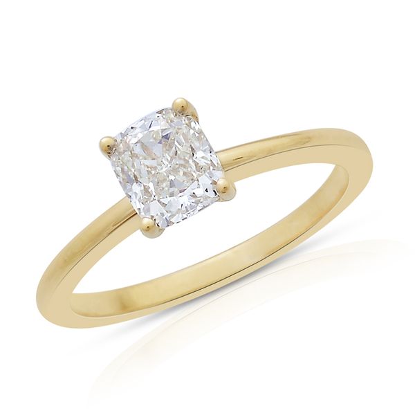 ILIANA 18K Y Gold SGL Certified Very Rare Natural Yellow Diamond (Cush) (SI Clarity) Solitaire Ring 