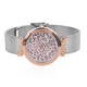 Just Cavalli Animalier Japanese Movement Ladies Bracelet Watch in Silver and Rose Gold Tone