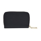 SENCILLEZ 100% Genuine Leather Wallet with Zipper Closure (Size 12x8x2Cm) - Black