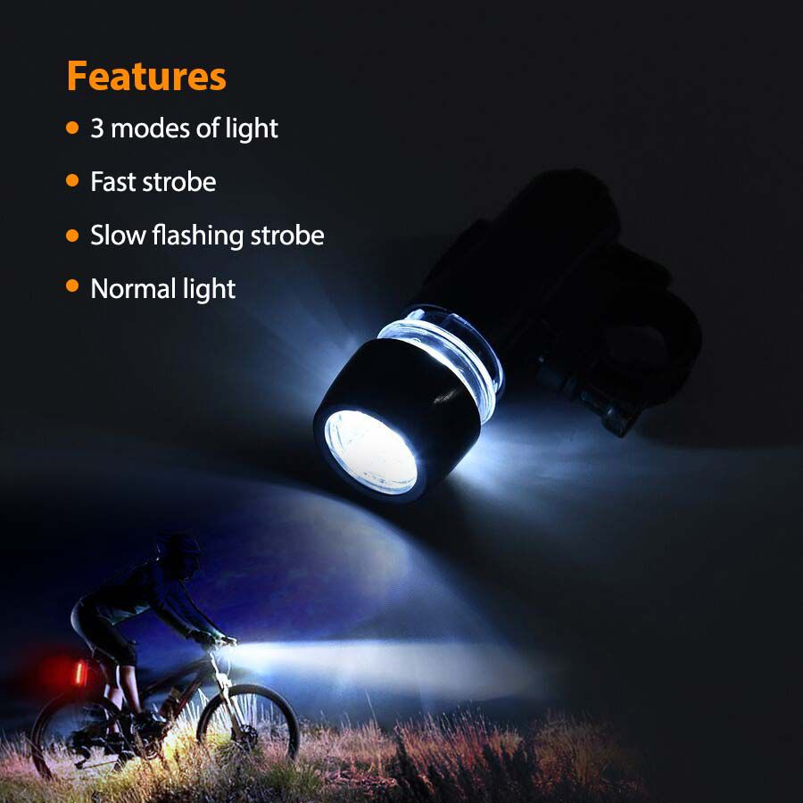 2 Piece Set - Two Multi Purpose Headlights and Two Tail Lights with 3 modes of Light (Battery Excluded)