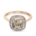 (Size O) Collectors Edition- 9K Yellow Gold Turkizite and Diamond Ring (Size O) 2.00 Ct.