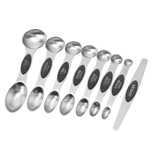 Set of 8 - Spring Chef Magnetic Measuring Spoons (Inclu. 5 Tea Spoon, 2 Table Spoon & 1 Leveller)