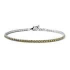ELANZA Simulated Hebei Peridot Bracelet (Size 7 with 1.5 inch Extender) in Rhodium Overlay Sterling 