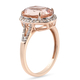 14K Rose Gold AAA Morganite (OV12x10 4.46Cts) and Diamond Ring 4.81 Ct.