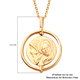 Sunday Child 14K Gold Overlay Sterling Silver Gemini Zodiac Sign Pendant with Chain (Size 20), Silver Wt. 6.54 Gms