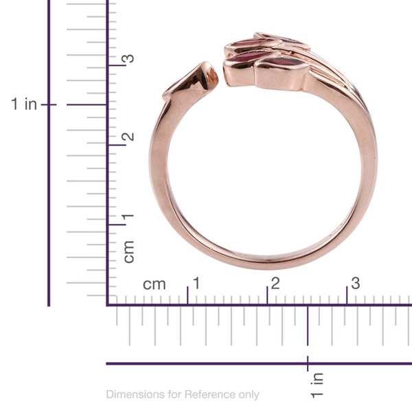 Mahenge Spinel (Mrq) Open Ring in Rose Gold Overlay Sterling Silver 0.750 Ct.