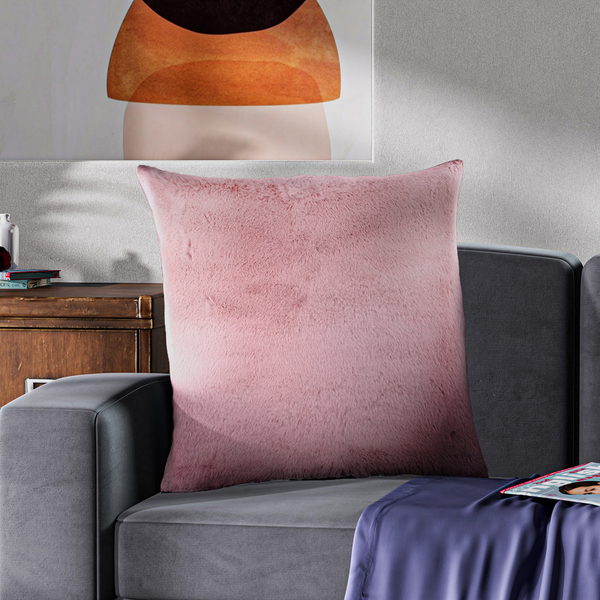 TJC Faux Fur Cushion Cover - Pink