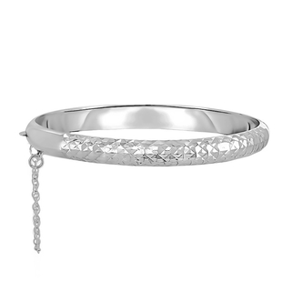 Italian Made Close Out - Sterling Silver Bangle(Size - 7),  Silver Wt. 8.28 Gms