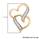 9K Yellow Gold  SGL Certified Diamond (I3/ G-H)  Diamond Heart Pendant 0.10 Ct.
