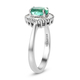 RHAPSODY 950 Platinum AAAA Ethiopian Emerald and Diamond (VS/E-F) Ring 1.02 Ct.
